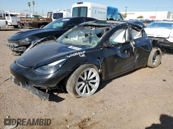 2023 Tesla Model 3 z VIN 5YJ3E1EA2PF460035, wystawiony jako Copart lot #61102025 z przebiegiem Nie podano mil oraz Szkoda całkowita • Salvage title. Historia ofert i sprzedaży dostępna na DreamBid. Obrazek 1.