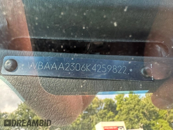 1989 BMW 3 Series 325is z VIN WBAAA2306K4259822, wystawiony jako Copart lot #60571445 z przebiegiem 125 750 mil mil oraz Czysty tytuł • Clean title. Historia ofert i sprzedaży dostępna na DreamBid. Obrazek 10.