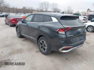 2023 Kia Sportage LX with VIN KNDPU3AF1P7171624, listed as a IAAI auction lot 37951563 with 3,032 mi miles and . Bid and sale history available at carsss.com. Image 3.