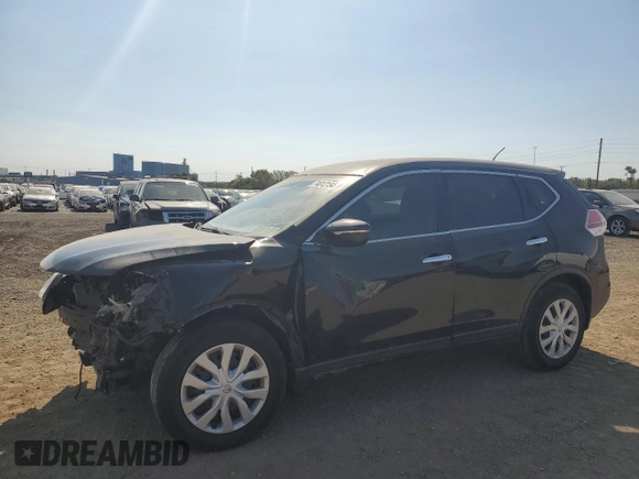 2015 Nissan Rogue S with VIN KNMAT2MT8FP584837, listed as a Copart auction lot 74012154 with 66,242 mi miles and Salvage Title. Bid and sale history available at carsss.com. Image 1.