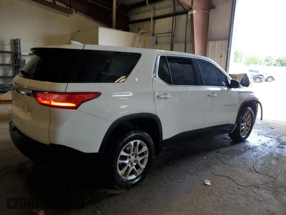 2021 Chevrolet Traverse LS with VIN 1GNERFKW5MJ222976, listed as a Copart auction lot 61166715 with 66,231 mi miles and Salvage title. Bid and sale history available at DreamBid. Image 3.