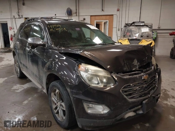 2016 Chevrolet Equinox LTZ with VIN 2GNFLGE35G6120379, listed as a IAAI auction lot 41595354 with 112,413 mi miles. Bid and sale history available at carsss.com. Image 1.