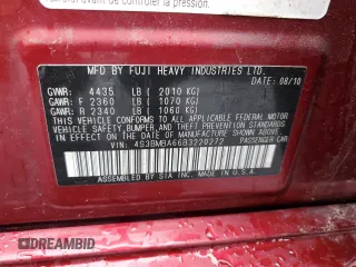 2011 Subaru Legacy 2.5i z VIN 4S3BMBA66B3220272, wystawiony jako Copart lot #57750905 z przebiegiem Nie podano mil oraz Szkoda całkowita • Salvage title. Historia ofert i sprzedaży dostępna na DreamBid. Obrazek 13.