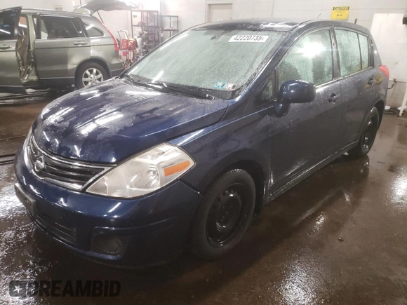 2012 Nissan Versa S with VIN 3N1BC1CP9CL362532, listed as a Copart auction lot 42220735 with 69,129 mi miles and Salvage Title. Bid and sale history available at carsss.com. Image 1.