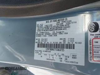 2007 Ford Mustang Deluxe с VIN 1ZVFT80N775363725, выставлен на аукционе IAAI как лот 42544069 с пробегом 200 300 миль миль и . История ставок и продаж доступна на DreamBid. Изображение 9.