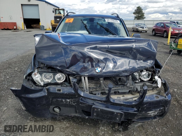 2008 BMW X3 3.0si with VIN WBXPC93458WJ10403, listed as a Copart auction lot 55176635 with Not Provided miles and Salvage Title. Bid and sale history available at DreamBid. Image 5.