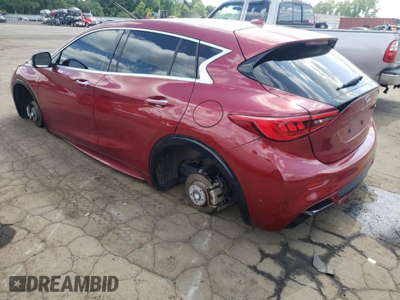 2018 Infiniti QX30 with VIN SJKCH5CP8JA041870, listed as a Copart auction lot 58603925 with 81,540 mi miles and Salvage title. Bid and sale history available at DreamBid. Image 2.