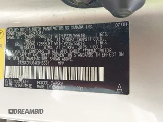 2004 Lexus RX with VIN 2T2GA31U64C016581, listed as a IAAI auction lot 41944766 with 258,250 mi miles. Bid and sale history available at carsss.com. Image 9.