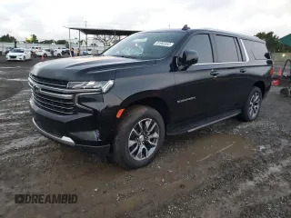 2023 Chevrolet Suburban LT with VIN 1GNSCCKD5PR187072, listed as a Copart auction lot 81992853 with 21,273 mi miles and Salvage Title. Bid and sale history available at DreamBid. Image 1.