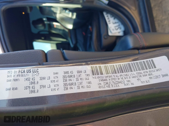 2018 Jeep Grand Cherokee Trailhawk with VIN 1C4RJFLT9JC244212, listed as a IAAI auction lot 41443469 with 77,953 mi miles and . Bid and sale history available at DreamBid. Image 9.