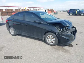 2013 Hyundai Accent GLS with VIN KMHCT4AE2DU277183, listed as a IAAI auction lot 42115698 with 103,666 mi miles. Bid and sale history available at carsss.com. Image 1.