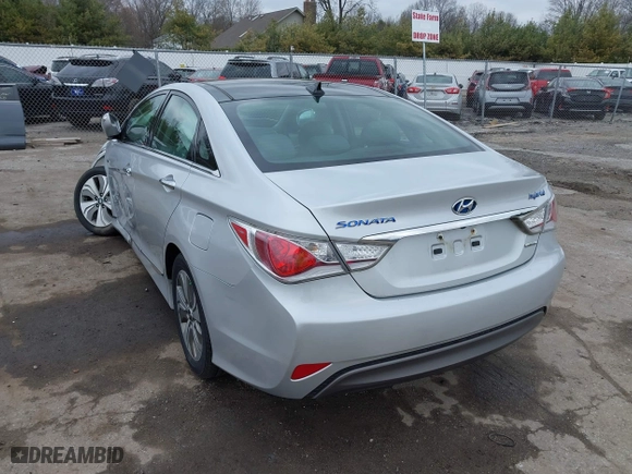 2015 Hyundai Sonata Hybrid Limited with VIN KMHEC4A45FA051854, listed as a IAAI auction lot 41853648 with 160,422 mi miles. Bid and sale history available at carsss.com. Image 3.