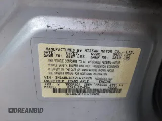 2007 Nissan Sentra 2.0 with VIN 3N1AB61E87L675428, listed as a Copart auction lot 41842035 with 115,651 mi miles and Salvage Title. Bid and sale history available at DreamBid. Image 12.