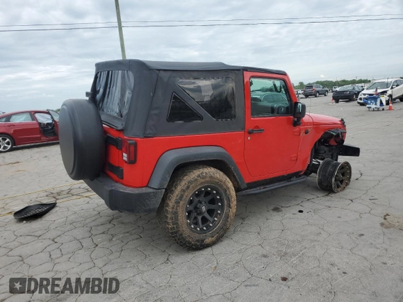 2015 Jeep Wrangler Sport with VIN 1C4AJWAG6FL715453, listed as a Copart auction lot 53686145 with 88,504 mi miles and Salvage Title. Bid and sale history available at DreamBid. Image 3.