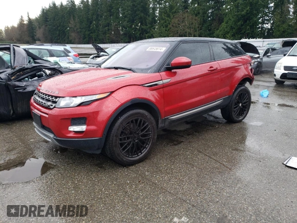 2014 Land Rover Range Rover Evoque Pure Plus with VIN SALVP1BG1EH930475, listed as a Copart auction lot 86645614 with 74,369 mi miles and Salvage title. Bid and sale history available at DreamBid. Image 1.