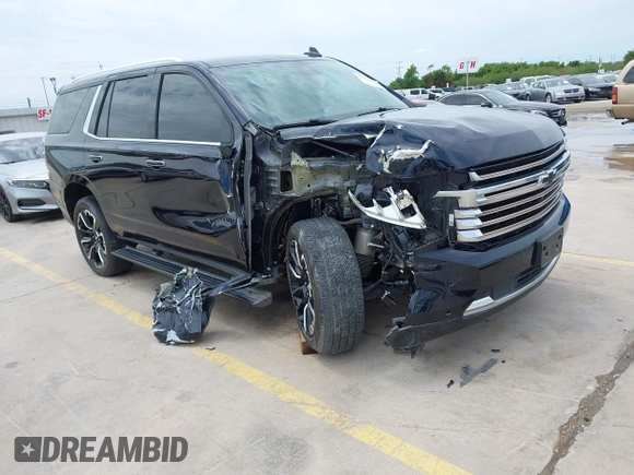 2023 Chevrolet Tahoe High Country with VIN 1GNSCTKT8PR215292, listed as a IAAI auction lot 42377531 with 32,525 mi miles and . Bid and sale history available at DreamBid. Image 1.