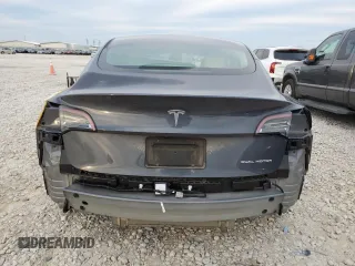 2022 Tesla Model 3 Long Range with VIN 5YJ3E1EB0NF269249, listed as a Copart auction lot 87318524 with 18,406 mi miles and Salvage Title. Bid and sale history available at DreamBid. Image 6.