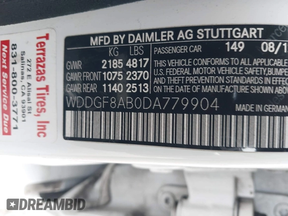 2013 Mercedes-Benz C 300 Sport z VIN WDDGF8AB0DA779904, wystawiony jako IAAI lot #42278212 z przebiegiem 156 354 mil mil oraz . Historia ofert i sprzedaży dostępna na DreamBid. Obrazek 9.