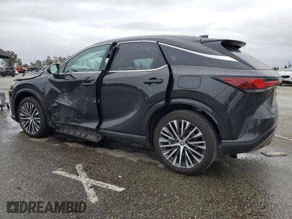 2023 Lexus RX 350h z VIN 2T2BBMCAXPC015258, wystawiony jako Copart lot #48760745 z przebiegiem 22 839 mil mil oraz Szkoda całkowita • Salvage title. Historia ofert i sprzedaży dostępna na DreamBid. Obrazek 2.