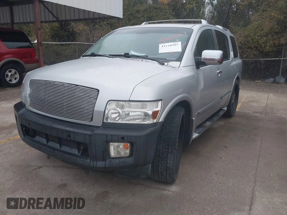 2006 Infiniti QX56 with VIN 5N3AA08A46N809434, listed as a IAAI auction lot 41110267 with 1 mi miles. Bid and sale history available at carsss.com. Image 2.