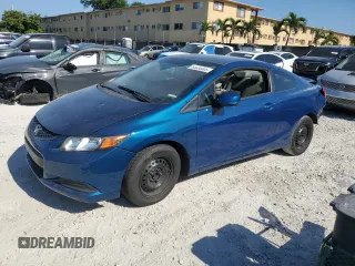 2012 Honda Civic Cpe LX with VIN 2HGFG3B53CH501028, listed as a Copart auction lot 53338305 with 0 mi miles and Salvage Title. Bid and sale history available at carsss.com. Image 1.