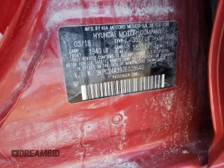2018 Hyundai Accent SE with VIN 3KPC24A39JE028640, listed as a Copart auction lot 86258314 with 126,622 mi miles and Salvage Title. Bid and sale history available at carsss.com. Image 12.