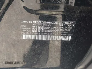 2023 Mercedes-Benz GLB 250 с VIN W1N4M4HB2PW331696, выставлен на аукционе IAAI как лот 42255808 с пробегом 58 880 миль миль и . История ставок и продаж доступна на DreamBid. Изображение 9.
