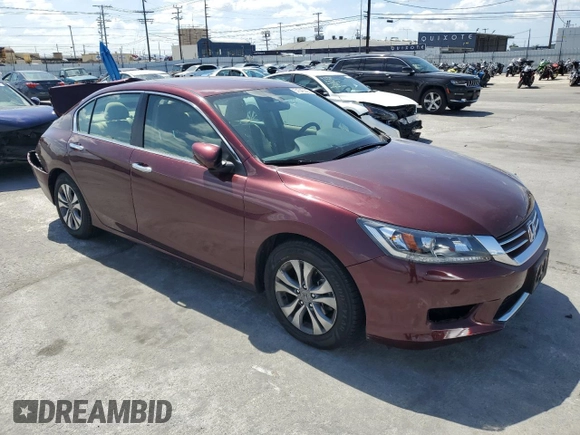 2015 Honda Accord Sedan LX with VIN 1HGCR2F33FA167831, listed as a Copart auction lot 51543305 with 63,841 mi miles and Salvage Title. Bid and sale history available at carsss.com. Image 4.