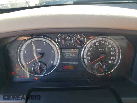 2010 Dodge Ram 2500 SLT with VIN 3D7UT2CL3AG129038, listed as a Copart auction lot 53191974 with 256,397 mi miles and Salvage Title. Bid and sale history available at carsss.com. Image 9.