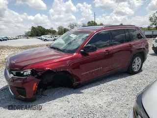2024 Jeep Grand Cherokee Laredo X with VIN 1C4RJHAG5RC194583, listed as a Copart auction lot 52618915 with 19,283 mi miles and Salvage Title. Bid and sale history available at carsss.com. Image 1.