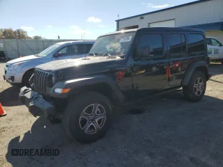 2023 Jeep Wrangler Sport with VIN 1C4HJXDN9PW512460, listed as a Copart auction lot 77107894 with 23,142 mi miles and Salvage Title. Bid and sale history available at DreamBid. Image 1.