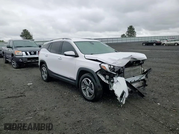 2020 GMC Terrain SLT with VIN 3GKALVEV2LL311292, listed as a Copart auction lot 57262385 with 76,642 mi miles and Salvage title. Bid and sale history available at DreamBid. Image 14.