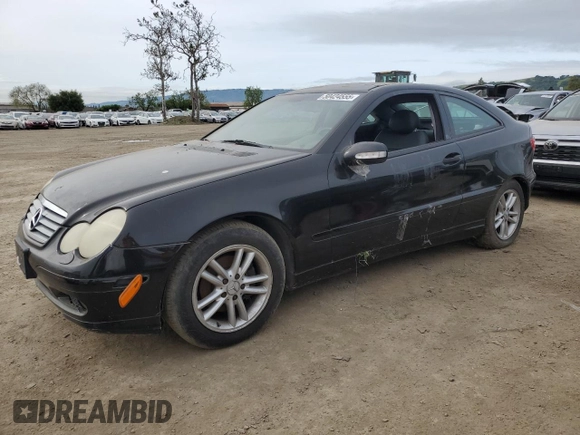2002 Mercedes-Benz C 230/260/280/320 with VIN WDBRN47JX2A221454, listed as a Copart auction lot 50424555 with 106,228 mi miles and Salvage Title. Bid and sale history available at DreamBid. Image 1.