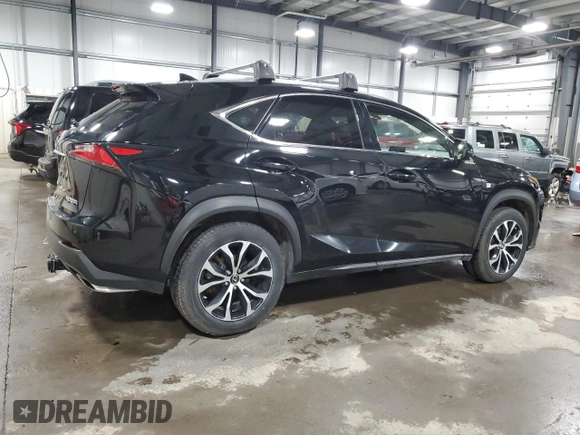2015 Lexus NX 200t with VIN JTJBARBZ2F2027524, listed as a Copart auction lot 50385825 with 123,195 mi miles and Salvage Title. Bid and sale history available at DreamBid. Image 3.