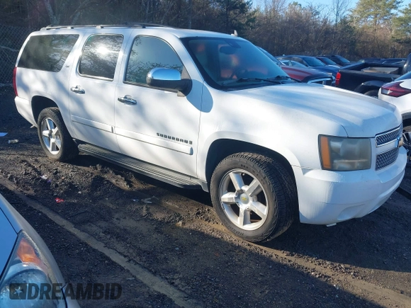 2007 Chevrolet Suburban LT with VIN 3GNFC160X7G298486, listed as a IAAI auction lot 41494944 with 348,108 mi miles and . Bid and sale history available at DreamBid. Image 1.