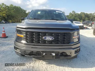 2024 Ford F-150 STX with VIN 1FTEW2K54RKE81302, listed as a Copart auction lot 72587334 with 2,555 mi miles and Salvage Title. Bid and sale history available at carsss.com. Image 5.