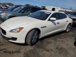 2016 Maserati Quattroporte S with VIN ZAM56RPA8G1170498, listed as a Copart auction lot 48034924 with 104,960 mi miles and Salvage Title. Bid and sale history available at carsss.com. Image 1.