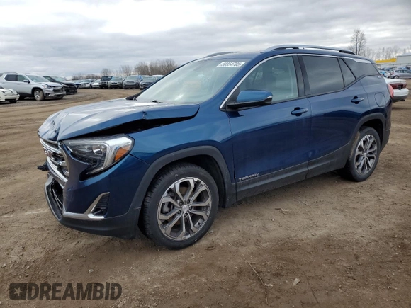 2019 GMC Terrain SLT with VIN 3GKALPEX5KL350423, listed as a Copart auction lot 50354785 with 48,438 mi miles and Clean Title. Bid and sale history available at carsss.com. Image 1.