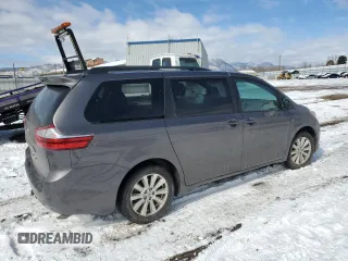 2017 Toyota Sienna LE with VIN 5TDJZ3DC3HS155344, listed as a Copart auction lot 46488255 with 0 mi miles and Salvage Title. Bid and sale history available at carsss.com. Image 3.