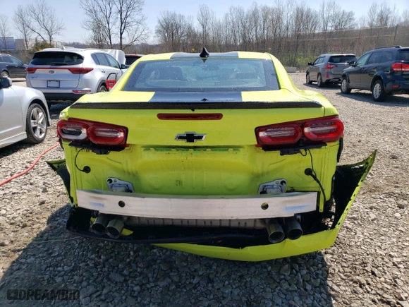 2021 Chevrolet Camaro 2LT with VIN 1G1FD1RS4M0111707, listed as a Copart auction lot 48641644 with 27,565 mi miles and Non Repairable. Bid and sale history available at carsss.com. Image 6.