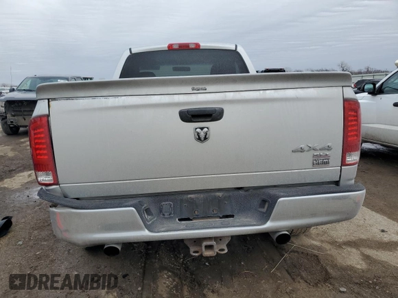 2005 Dodge 1500 SLT with VIN 1D7HU16D65J607535, listed as a Copart auction lot 45557295 with 155,686 mi miles and Salvage Title. Bid and sale history available at DreamBid. Image 6.