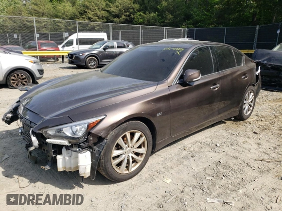 2017 Infiniti Q50 3.0t Premium with VIN JN1EV7AP6HM737836, listed as a Copart auction lot 52141883 with 123,927 mi miles and Clean Title. Bid and sale history available at carsss.com. Image 1.