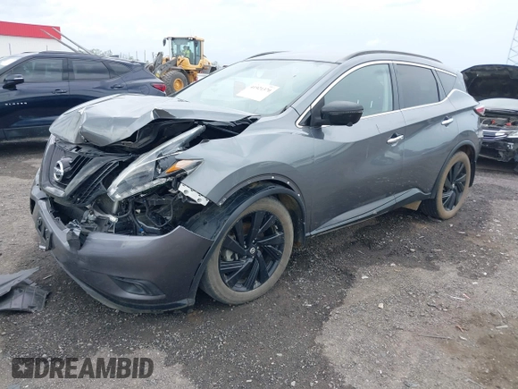 2018 Nissan Murano S with VIN 5N1AZ2MG8JN160124, listed as a IAAI auction lot 41921370 with 92,797 mi miles and . Bid and sale history available at DreamBid. Image 17.
