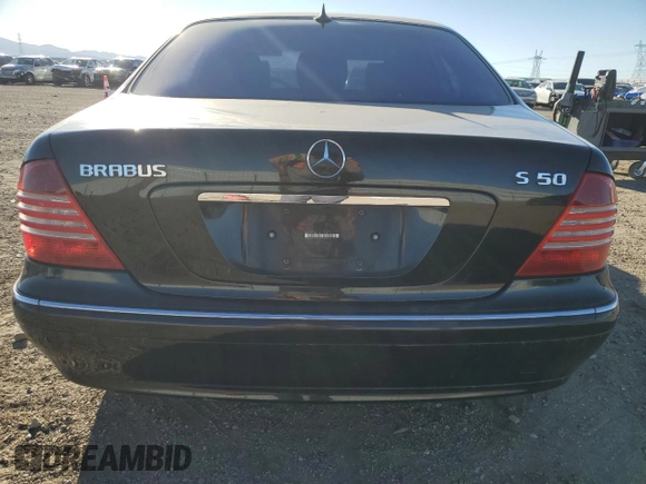 2001 Mercedes-Benz S-Class with VIN WDBNG70J41A147953, listed as a Copart auction lot 47106675 with 0 mi miles and Salvage Title. Bid and sale history available at carsss.com. Image 6.