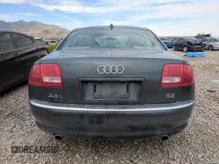2004 Audi A8 with VIN WAUML44E04N021359, listed as a Copart auction lot 63251205 with 68,626 mi miles and Salvage title. Bid and sale history available at DreamBid. Image 6.