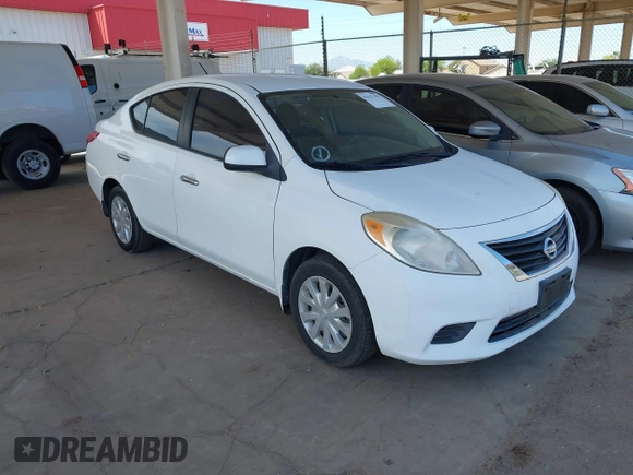 2012 Nissan Versa SV with VIN 3N1CN7AP9CL848021, listed as a IAAI auction lot 42153195 with 155,770 mi miles. Bid and sale history available at carsss.com. Image 1.
