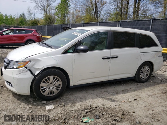 2014 Honda Odyssey LX with VIN 5FNRL5H27EB116435, listed as a Copart auction lot 52864825 with 94,643 mi miles and Salvage Title. Bid and sale history available at DreamBid. Image 1.