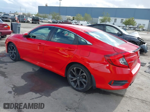 2019 Honda Civic Sport with VIN 2HGFC2F8XKH518773, listed as a IAAI auction lot 41934846 with 140,684 mi miles and . Bid and sale history available at DreamBid. Image 3.