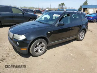 2007 BMW X3 3.0si with VIN WBXPC93427WF15667, listed as a Copart auction lot 53560925 with 2,661,014 mi miles and Clean Title. Bid and sale history available at carsss.com. Image 1.