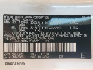 2018 Lexus RX 350L Premium с VIN JTJGZKCA6J2003296, выставлен на аукционе Copart как лот 57141205 с пробегом 78 366 миль миль и Списание • Salvage title. История ставок и продаж доступна на DreamBid. Изображение 13.